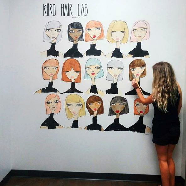 Kiiro Salon Mural by Chrisara Designs